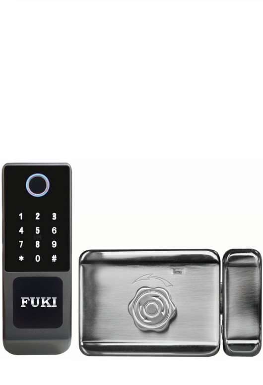Khóa cửa cổng FUKI FS01 - Vân tay 1 mặt