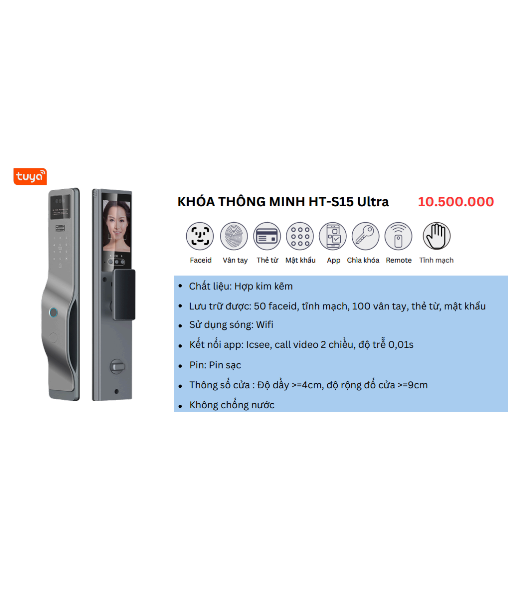 Khóa thông minh HTS-S15 ULTRA